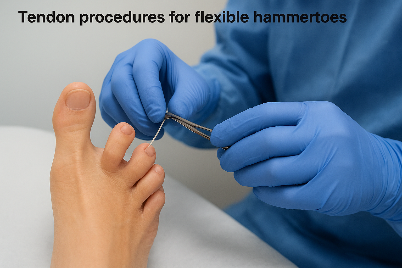 Tendon procedures for flexible hammertoes
