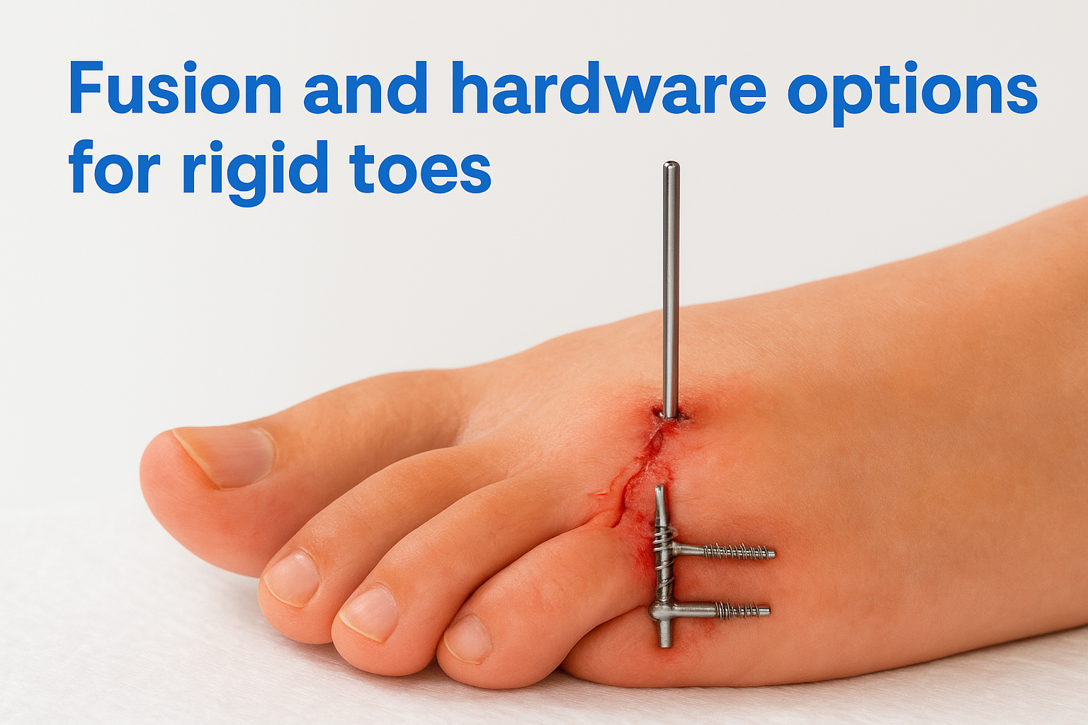 Fusion and hardware options for rigid toes