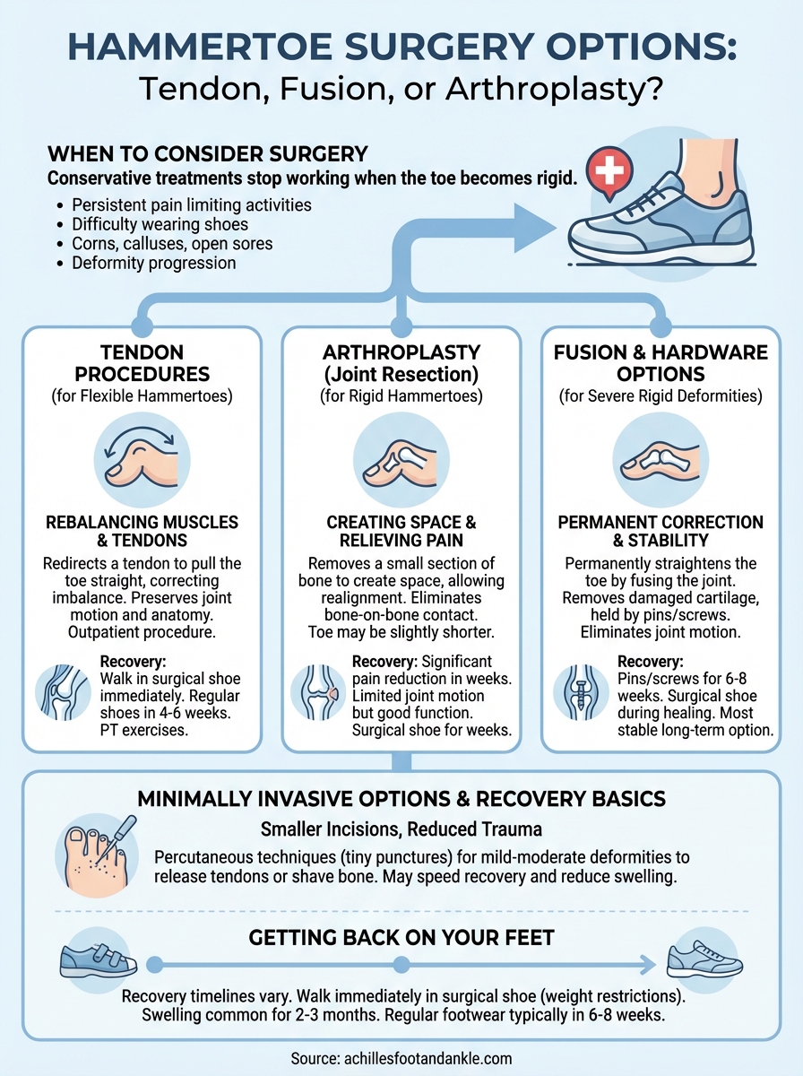 hammertoe surgery options infographic