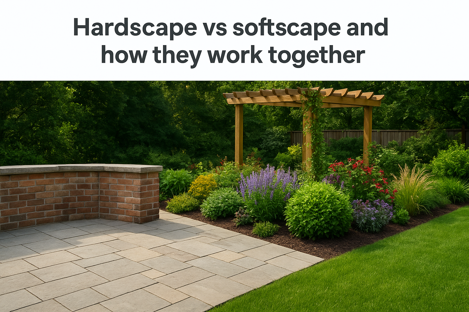 Hardscape vs softscape and how they work together