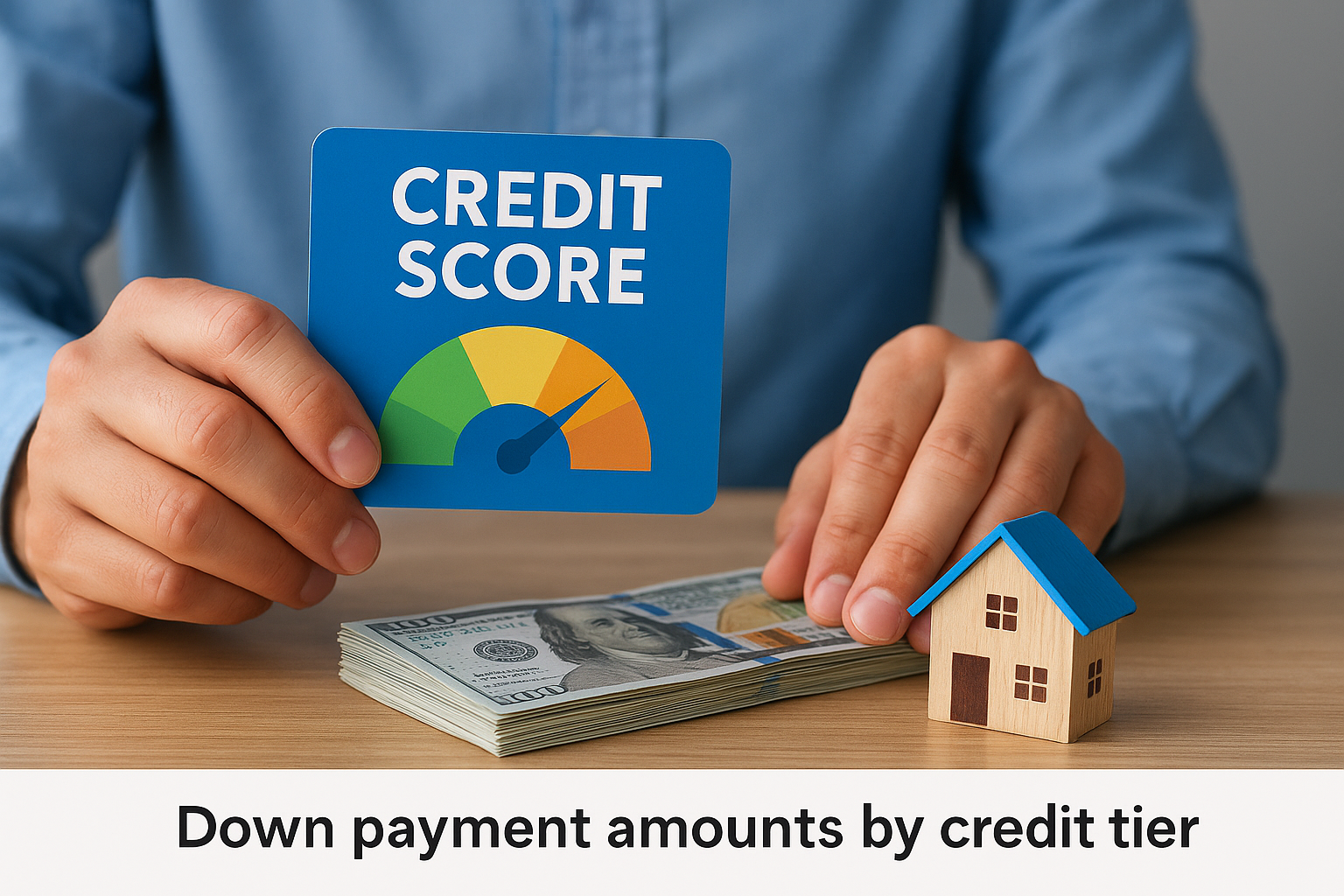 Down payment amounts by credit tier