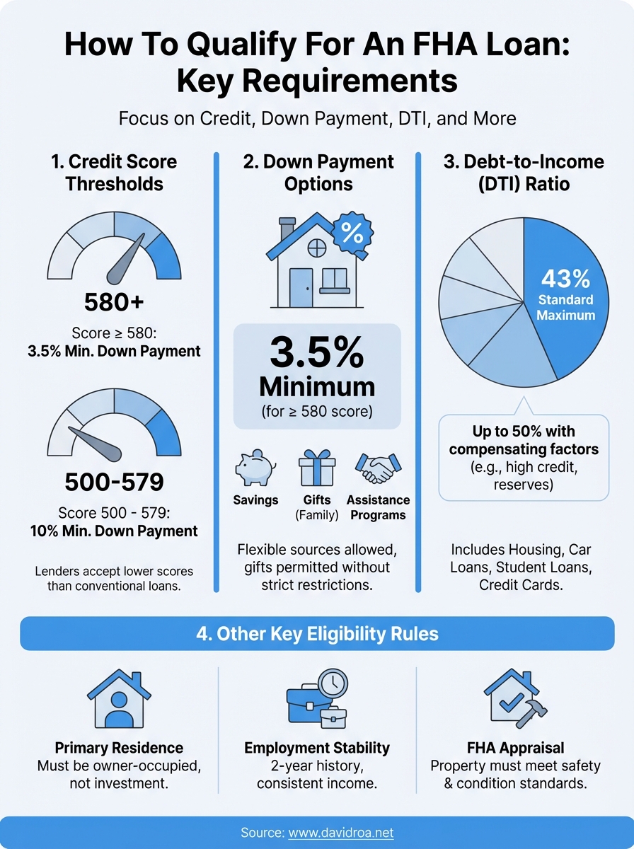 how to qualify for fha loan infographic