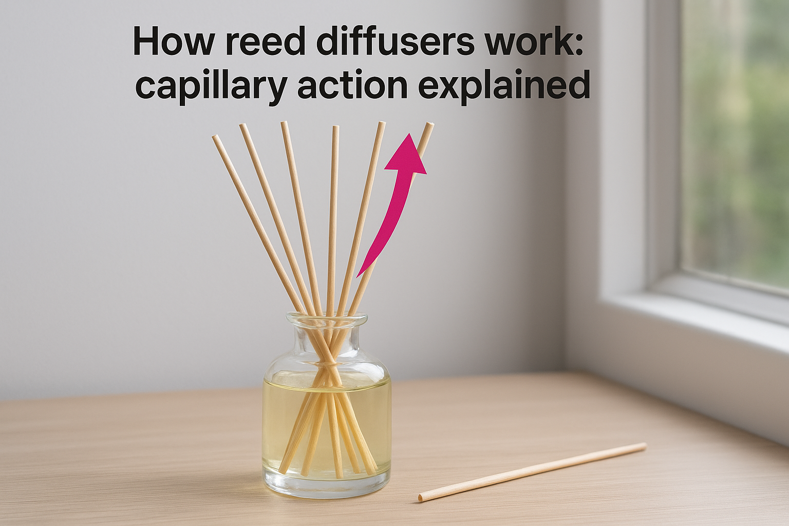 How reed diffusers work: capillary action explained