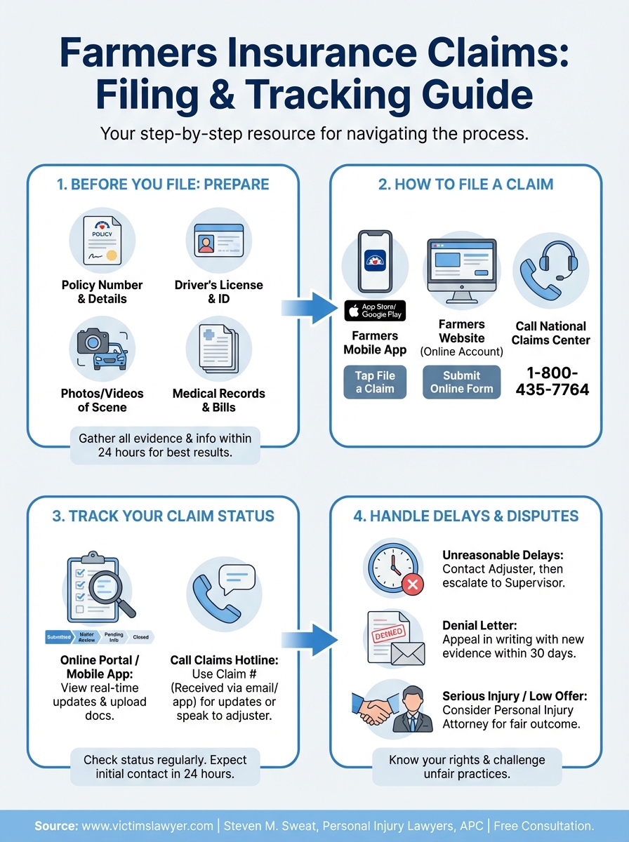 farmers insurance claims infographic