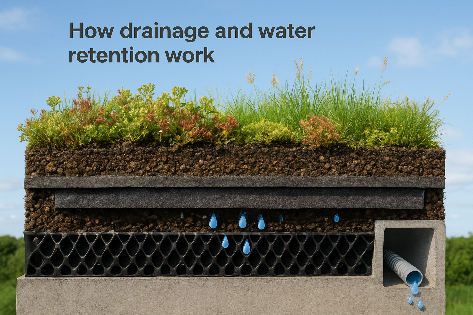 How drainage and water retention work