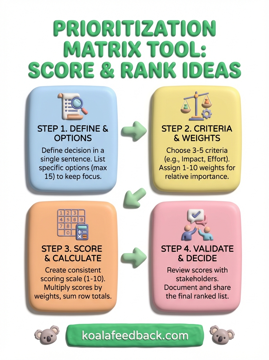 prioritization matrix tool infographic