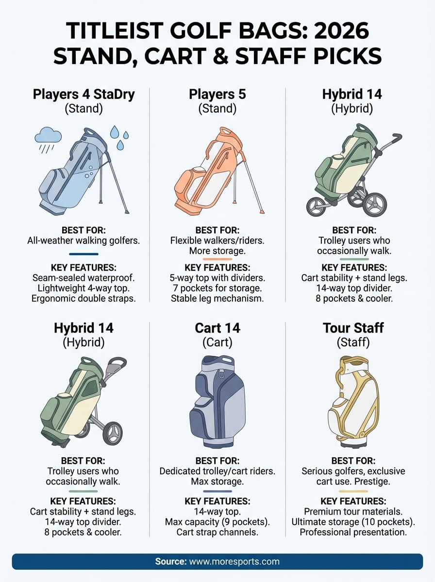 titleist golf bags infographic