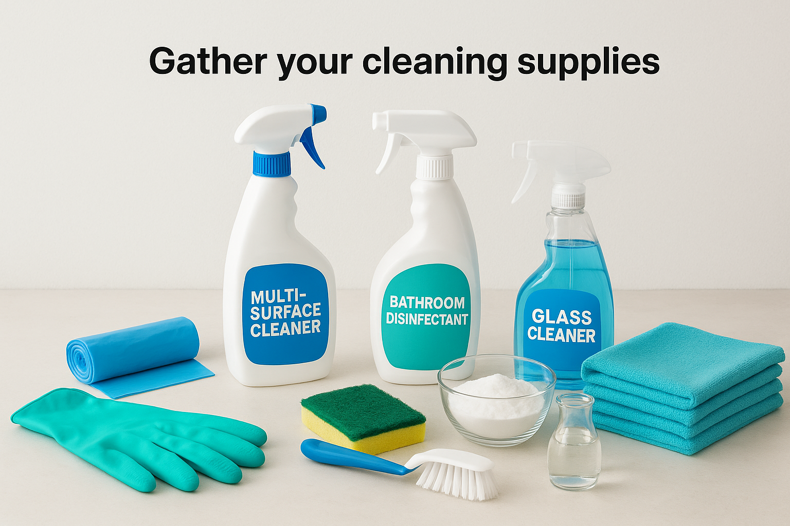 Gather your cleaning supplies