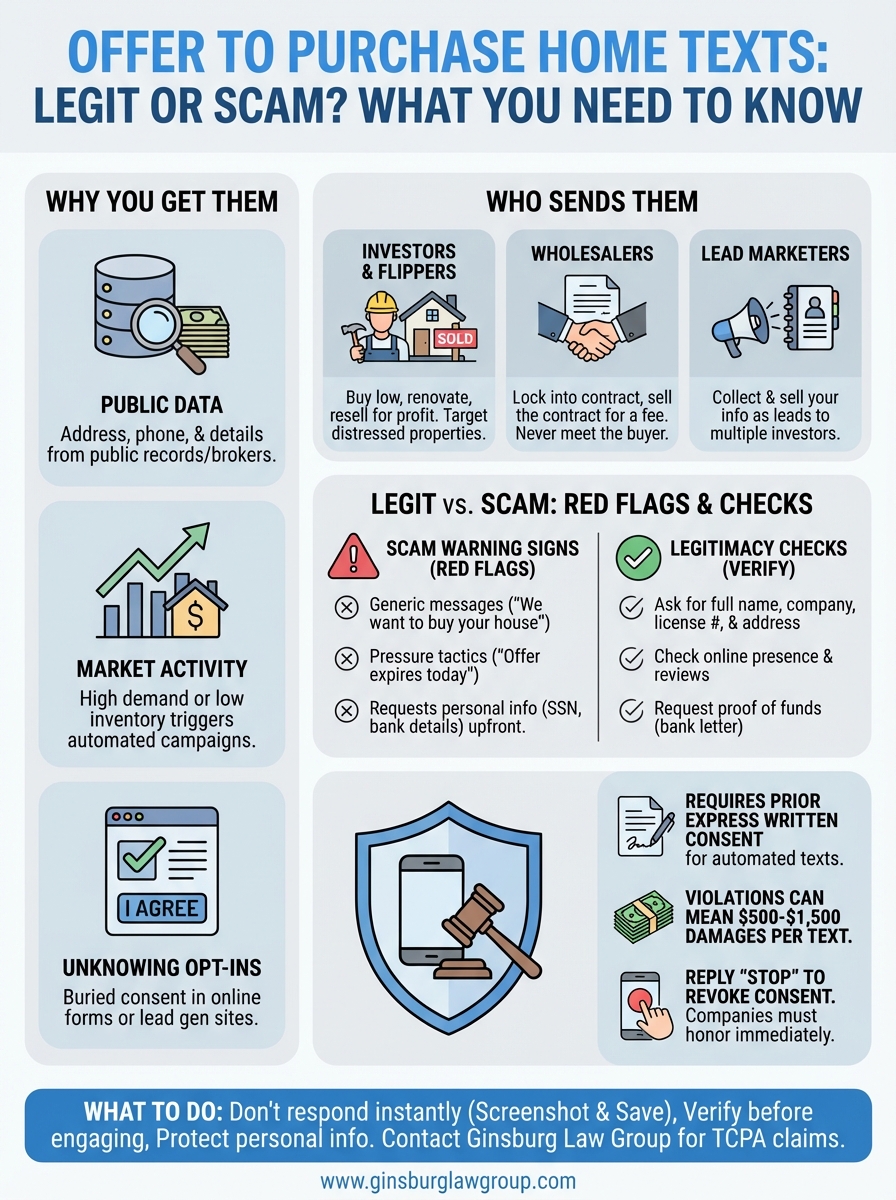 offer to purchase home texts infographic