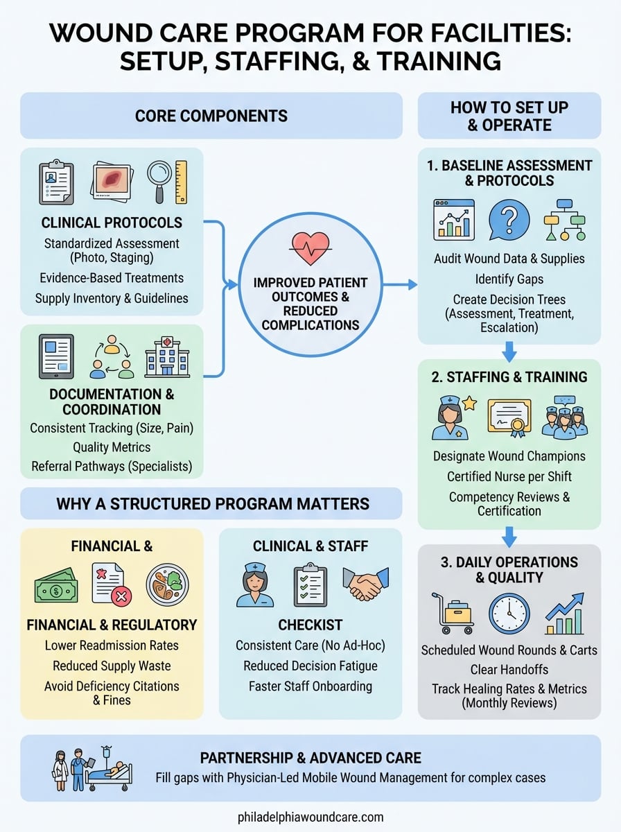 wound care program for facilities infographic