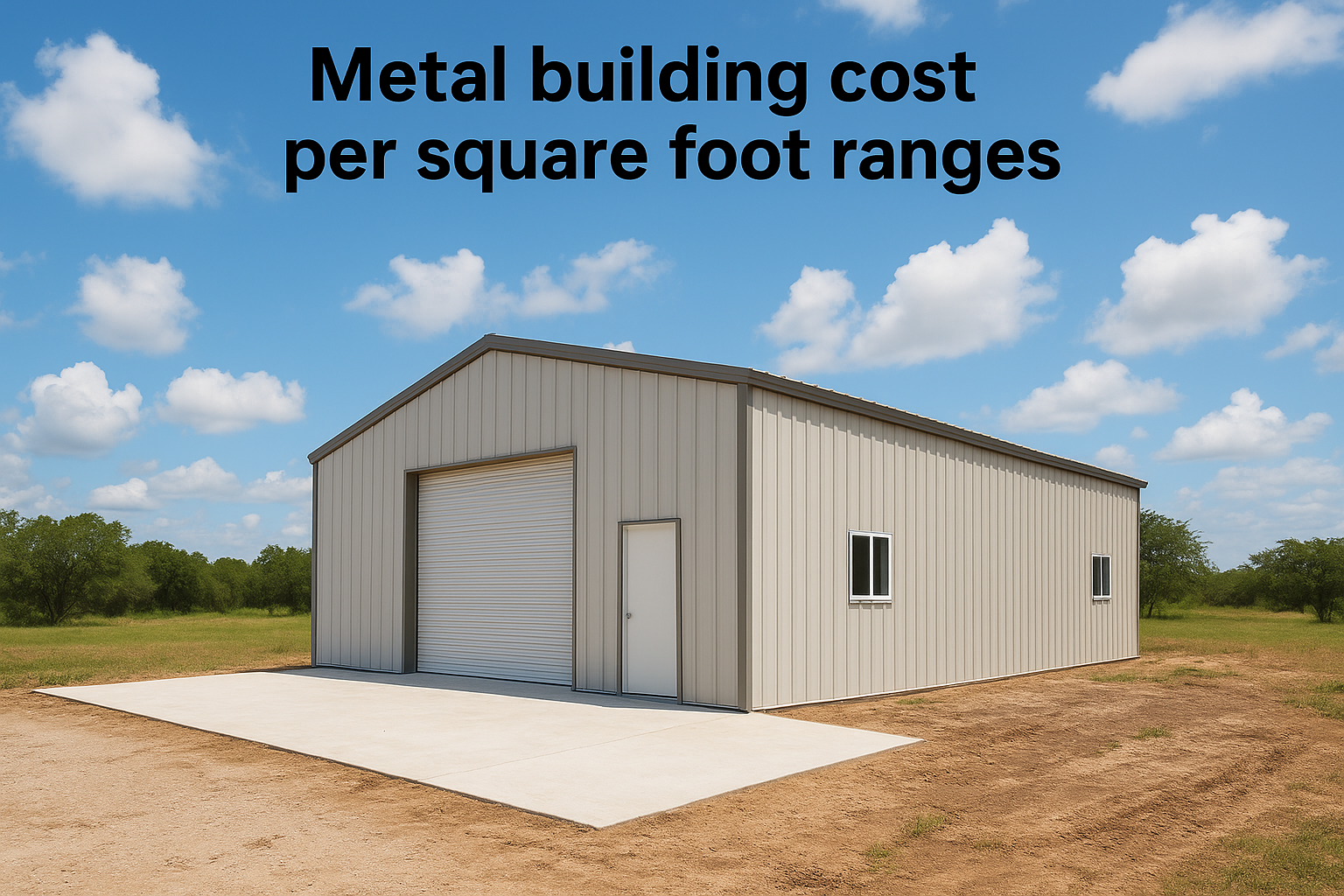 Metal building cost per square foot ranges
