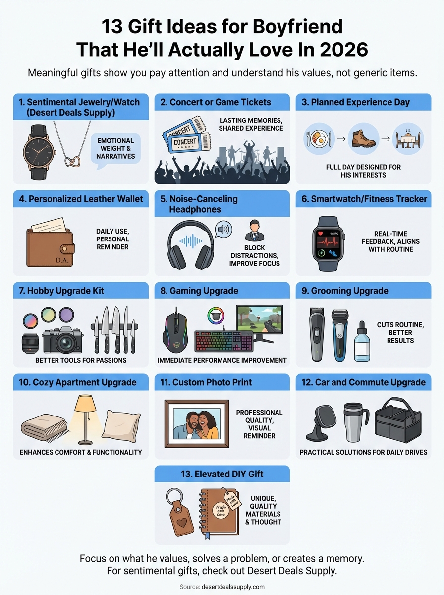 gift ideas for boyfriend infographic