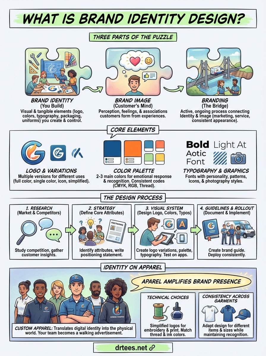 what is brand identity design infographic