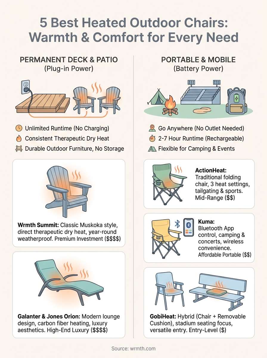best heated outdoor chair infographic