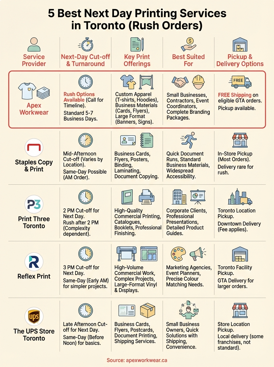 next day printing toronto infographic