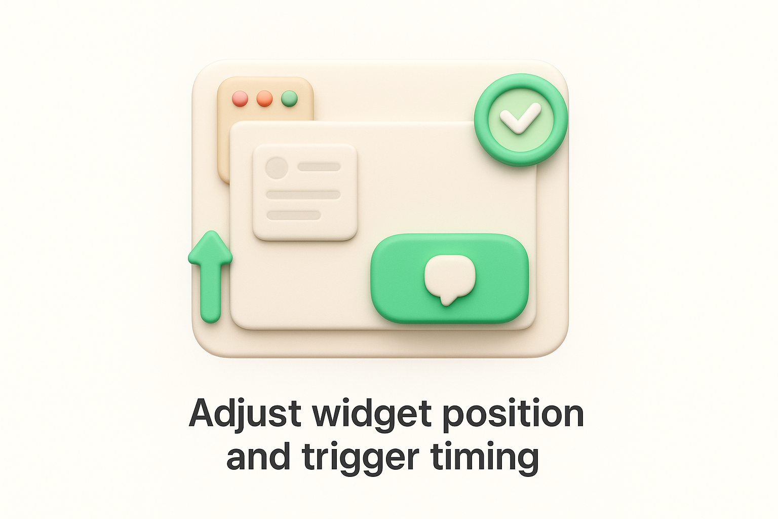 Adjust widget position and trigger timing