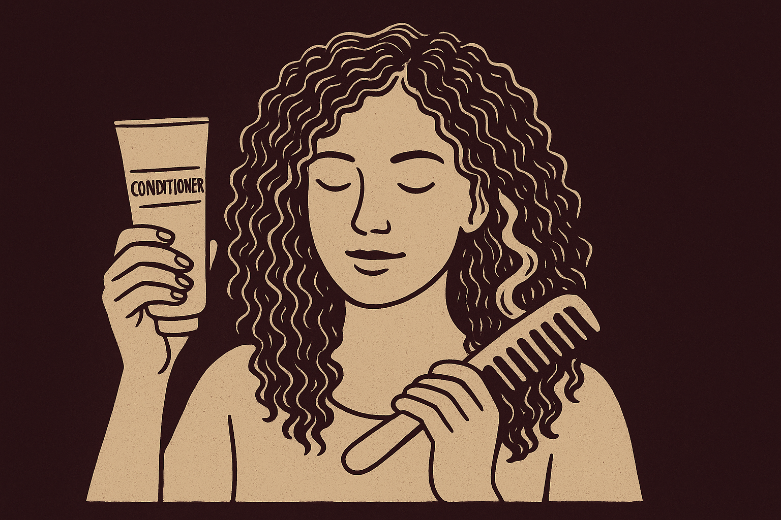 Detangle with conditioner as your buffer