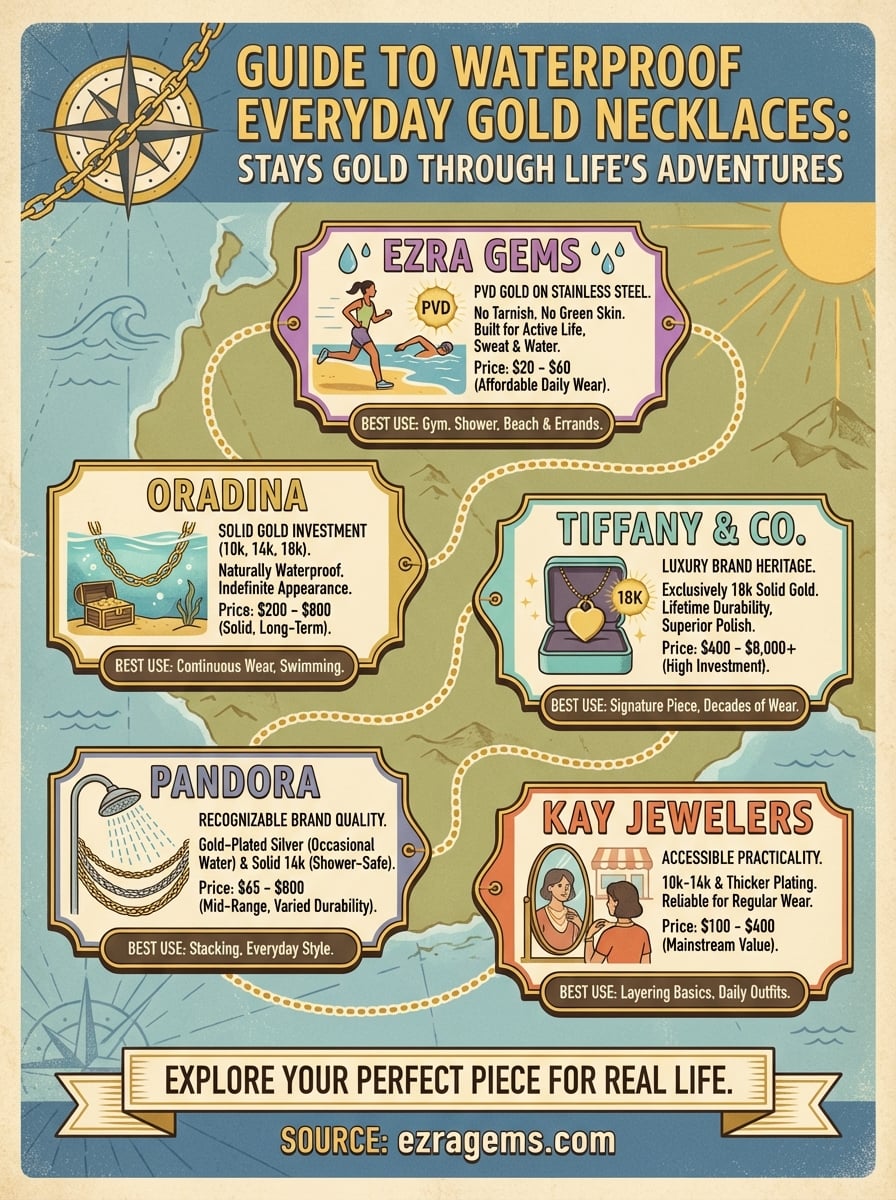 gold necklace necklace infographic