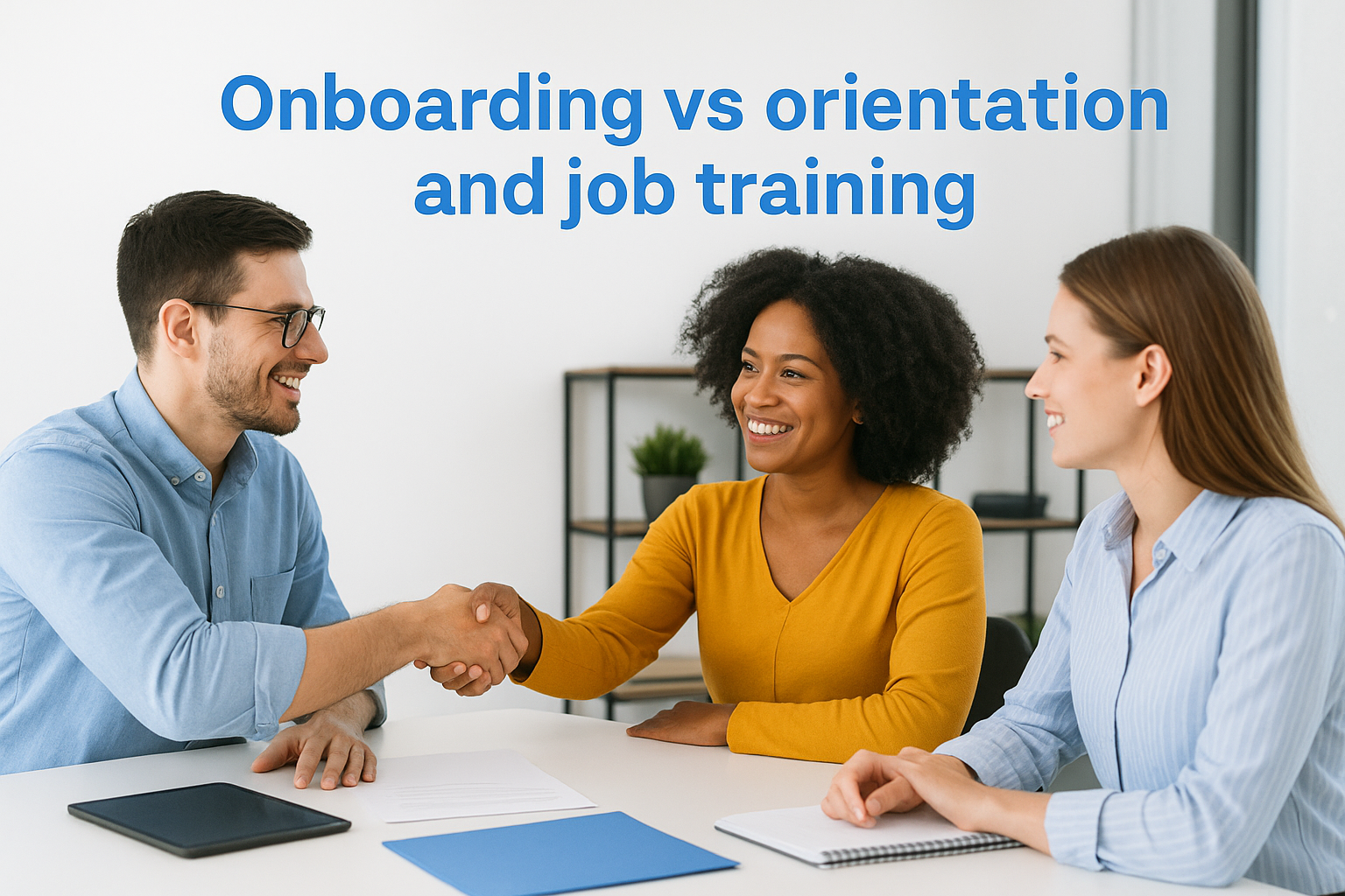 Onboarding vs orientation and job training