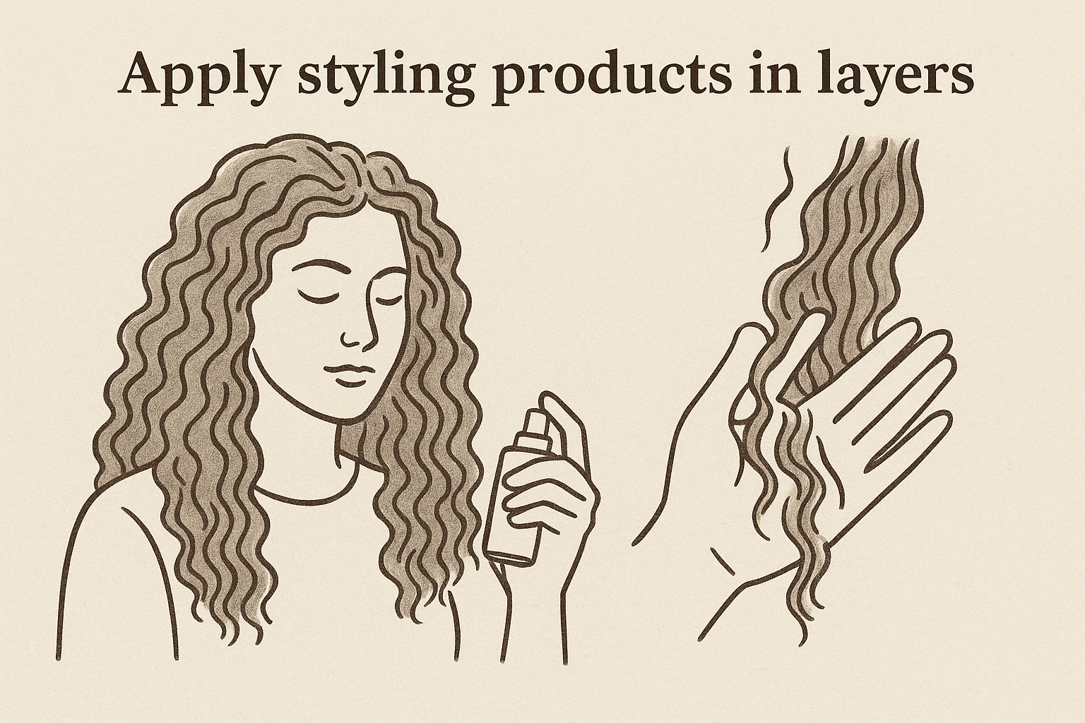 Apply styling products in layers
