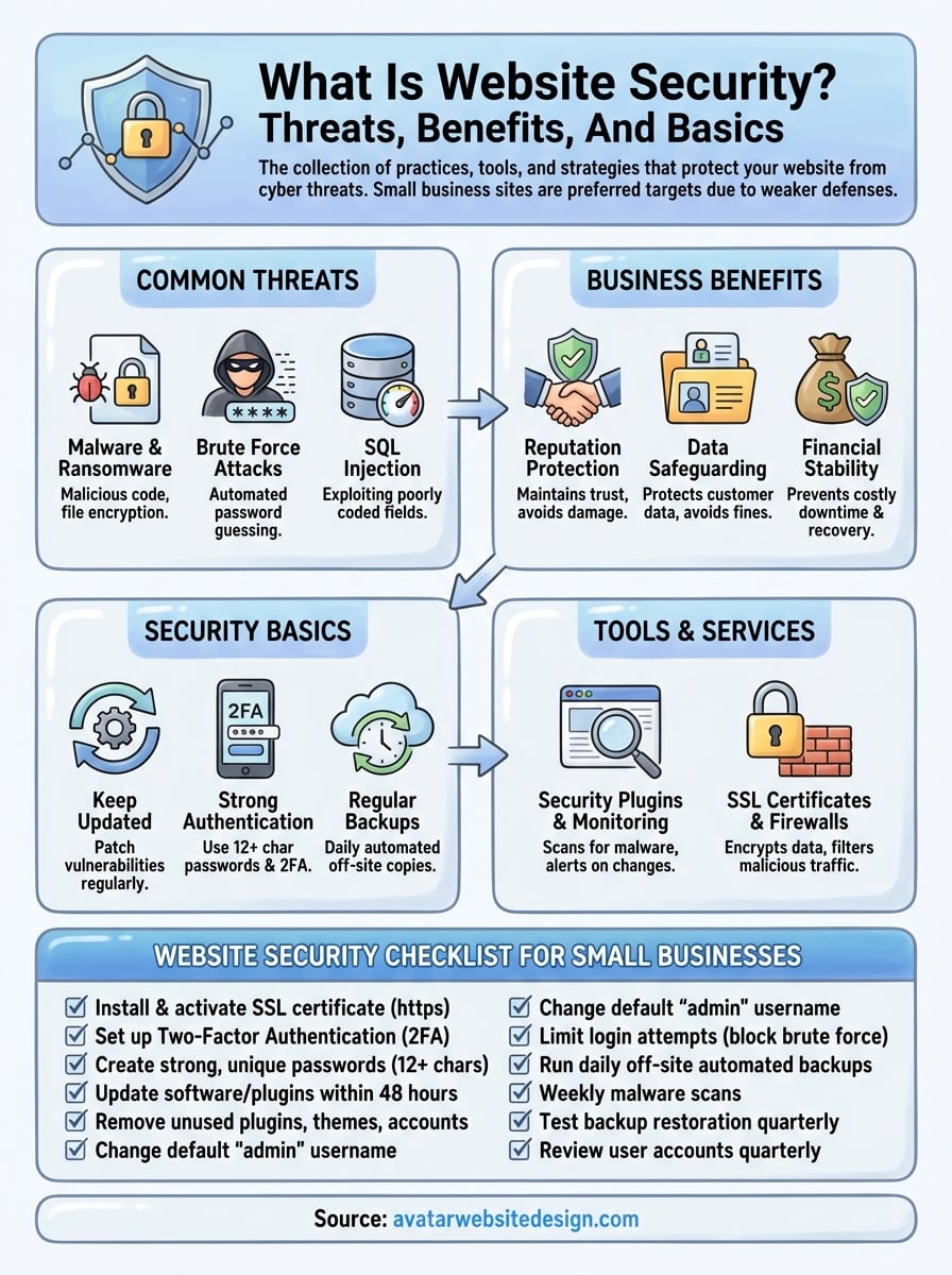 what is website security infographic