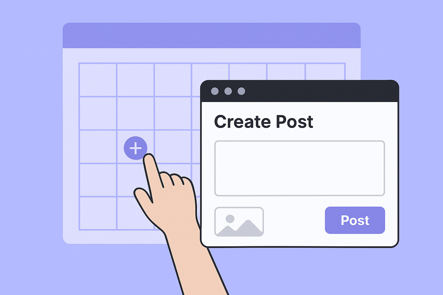 Creating a new post from the calendar