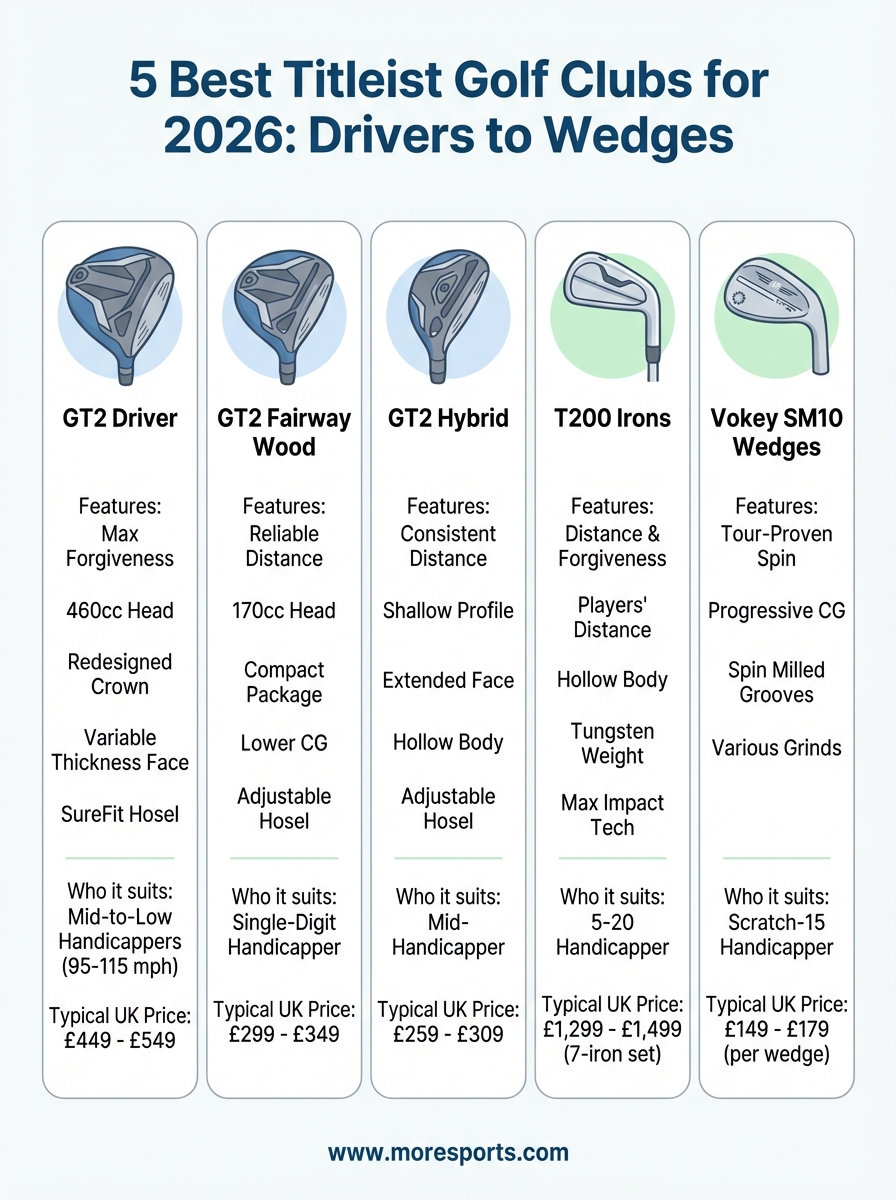 titleist golf clubs infographic