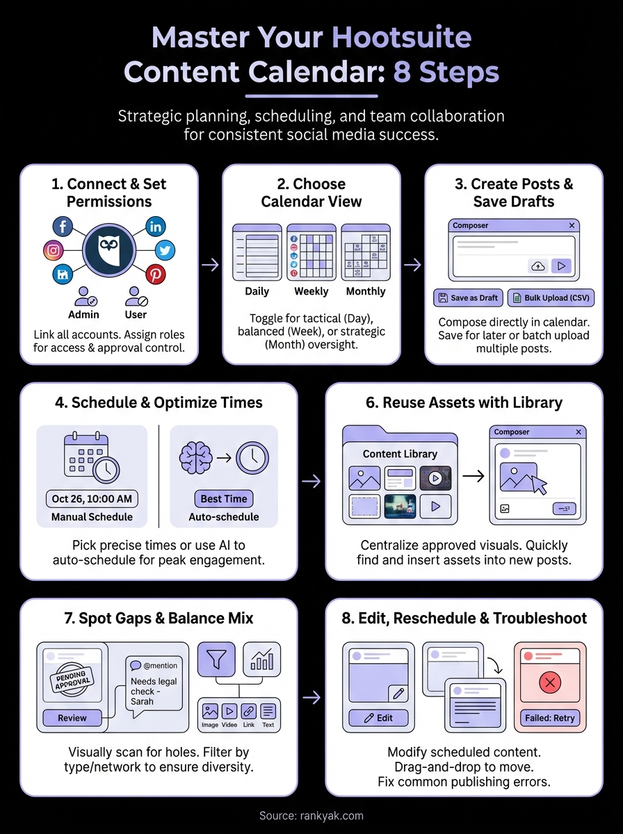 hootsuite content calendar infographic