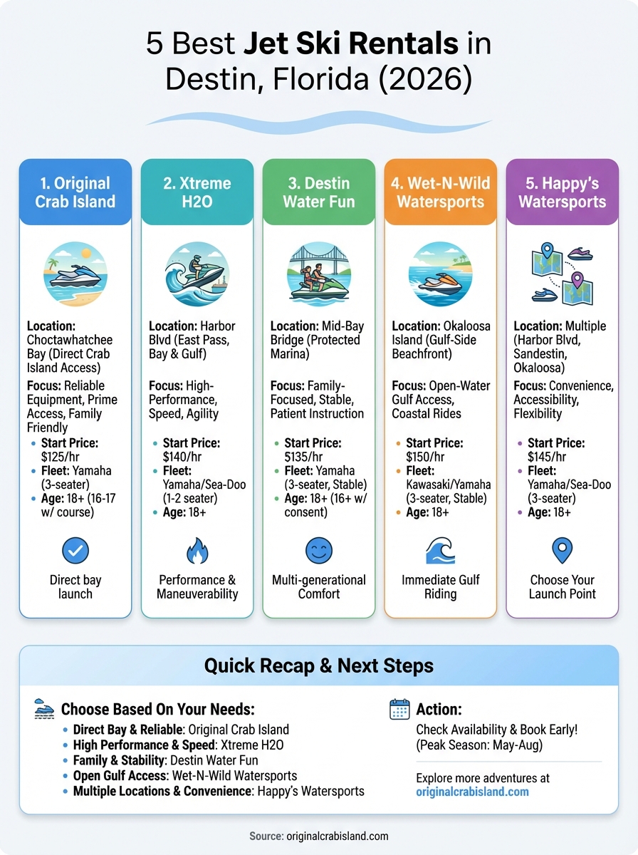 best jet ski rentals in destin florida infographic