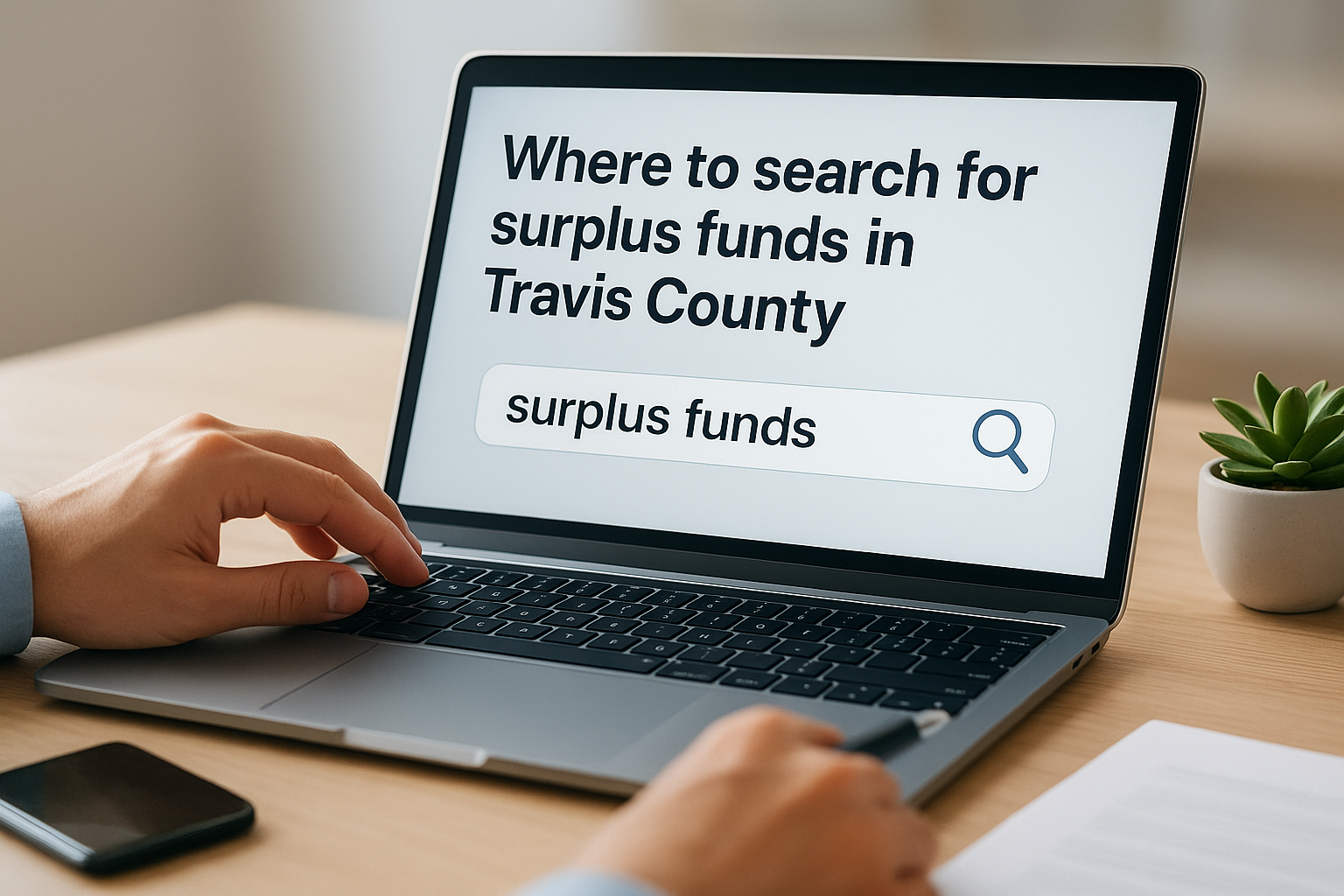 Where to search for surplus funds in Travis County