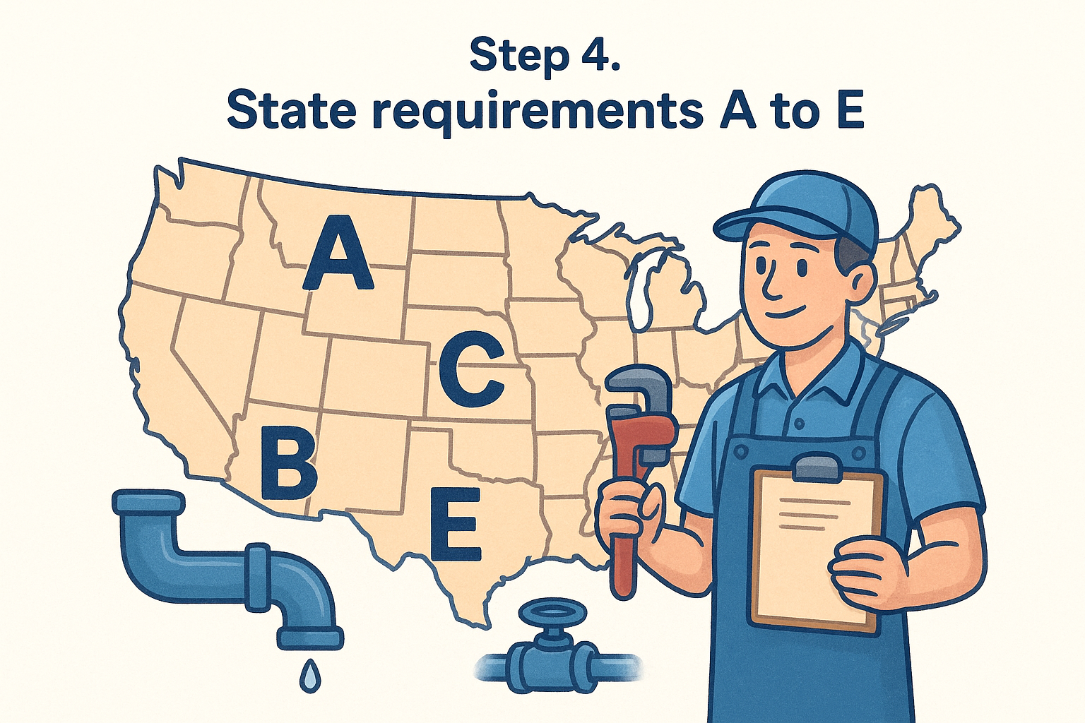 Step 4. State requirements A to E