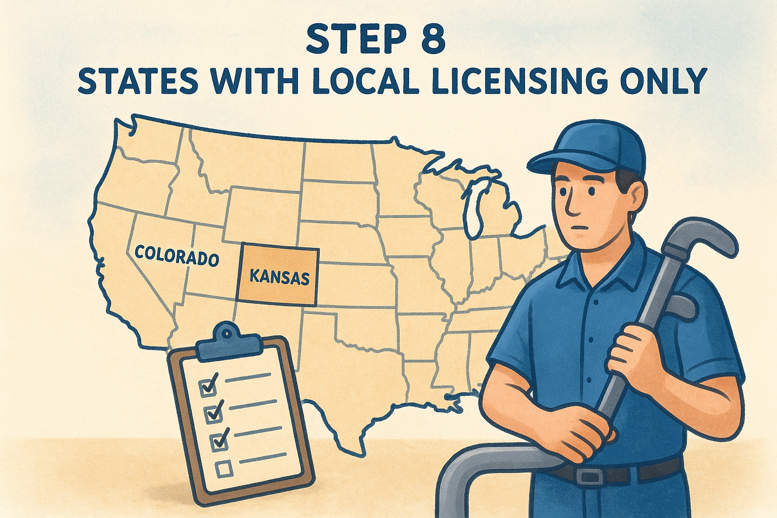 Step 8. States with local licensing only