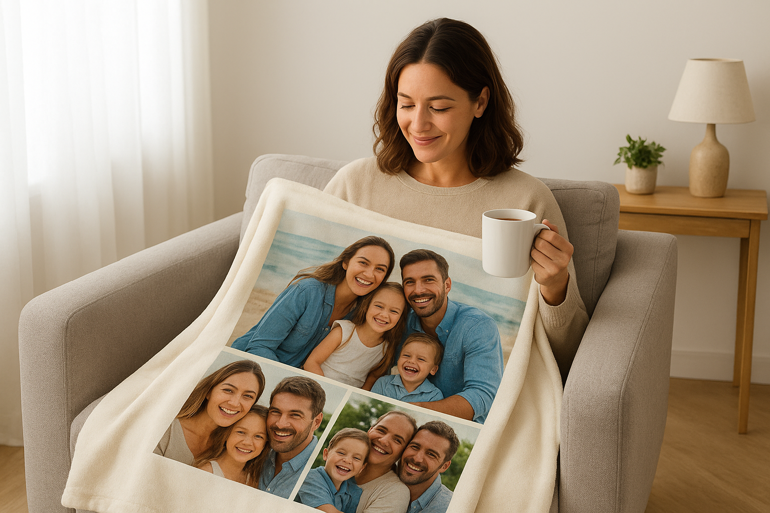 3. Custom photo gifts she can display or use daily