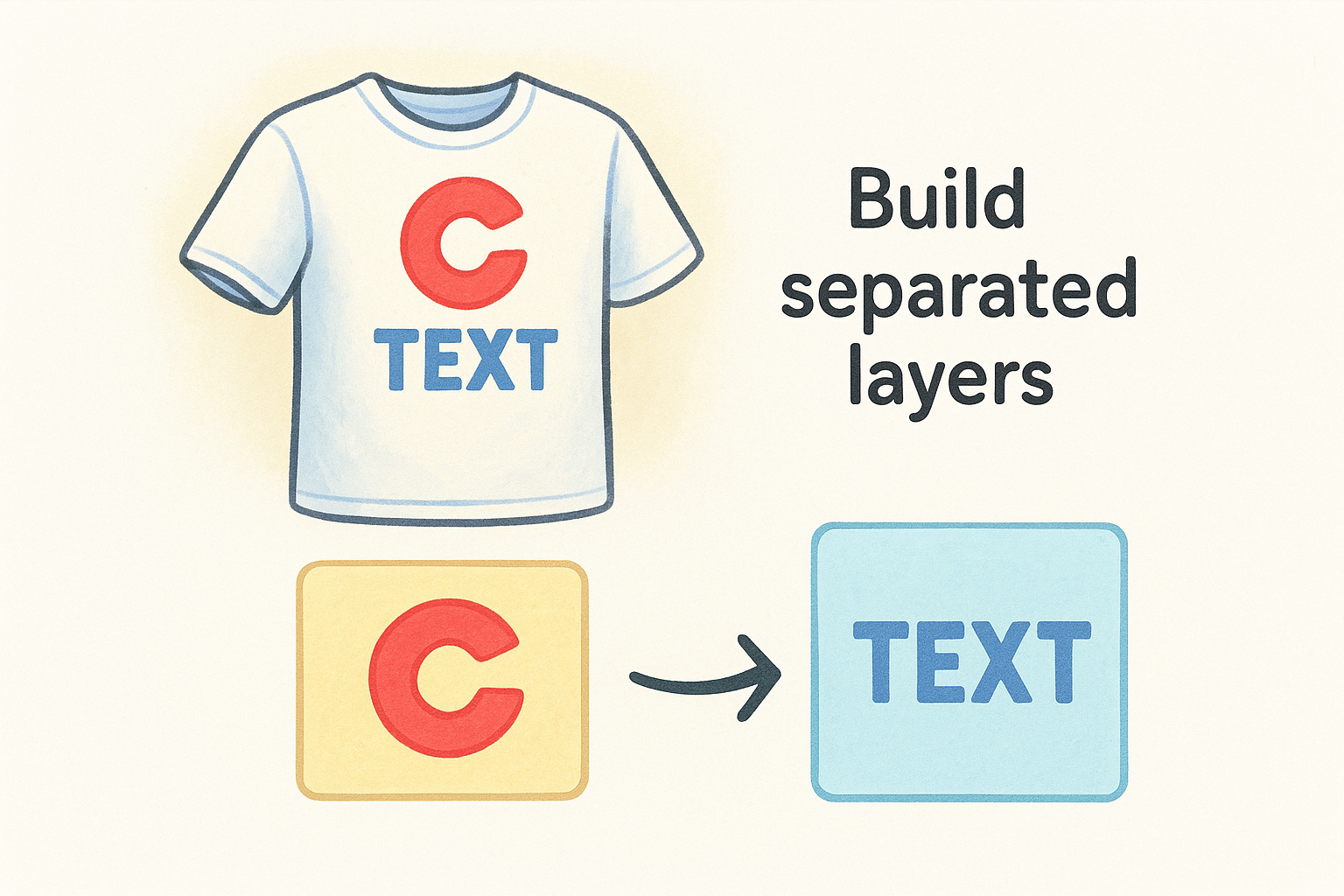 Build separated layers