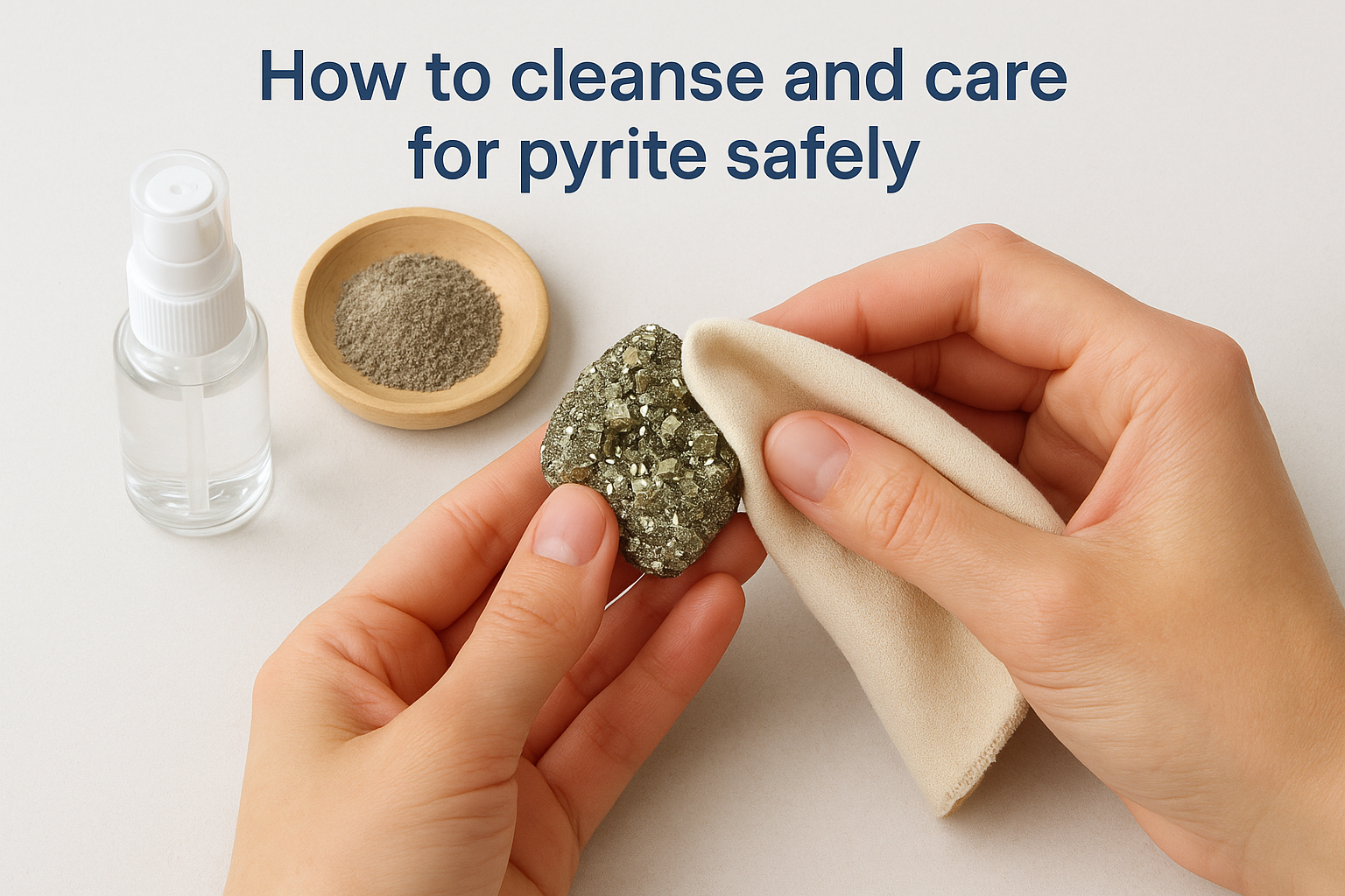 How to cleanse and care for pyrite safely