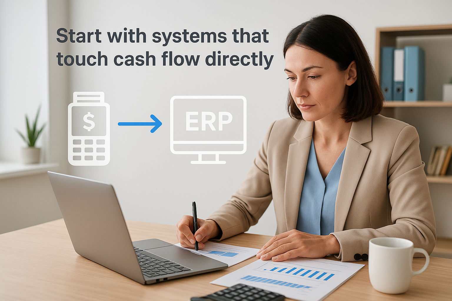 Start with systems that touch cash flow directly