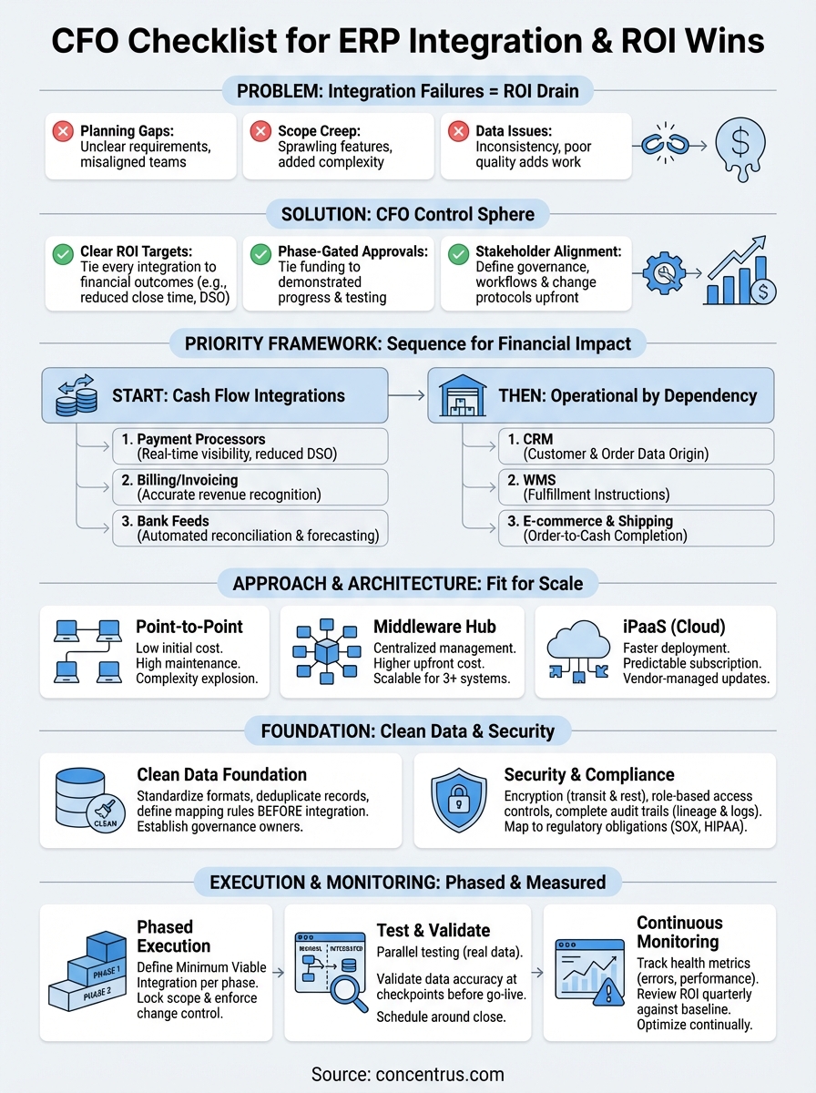 erp integration best practices infographic