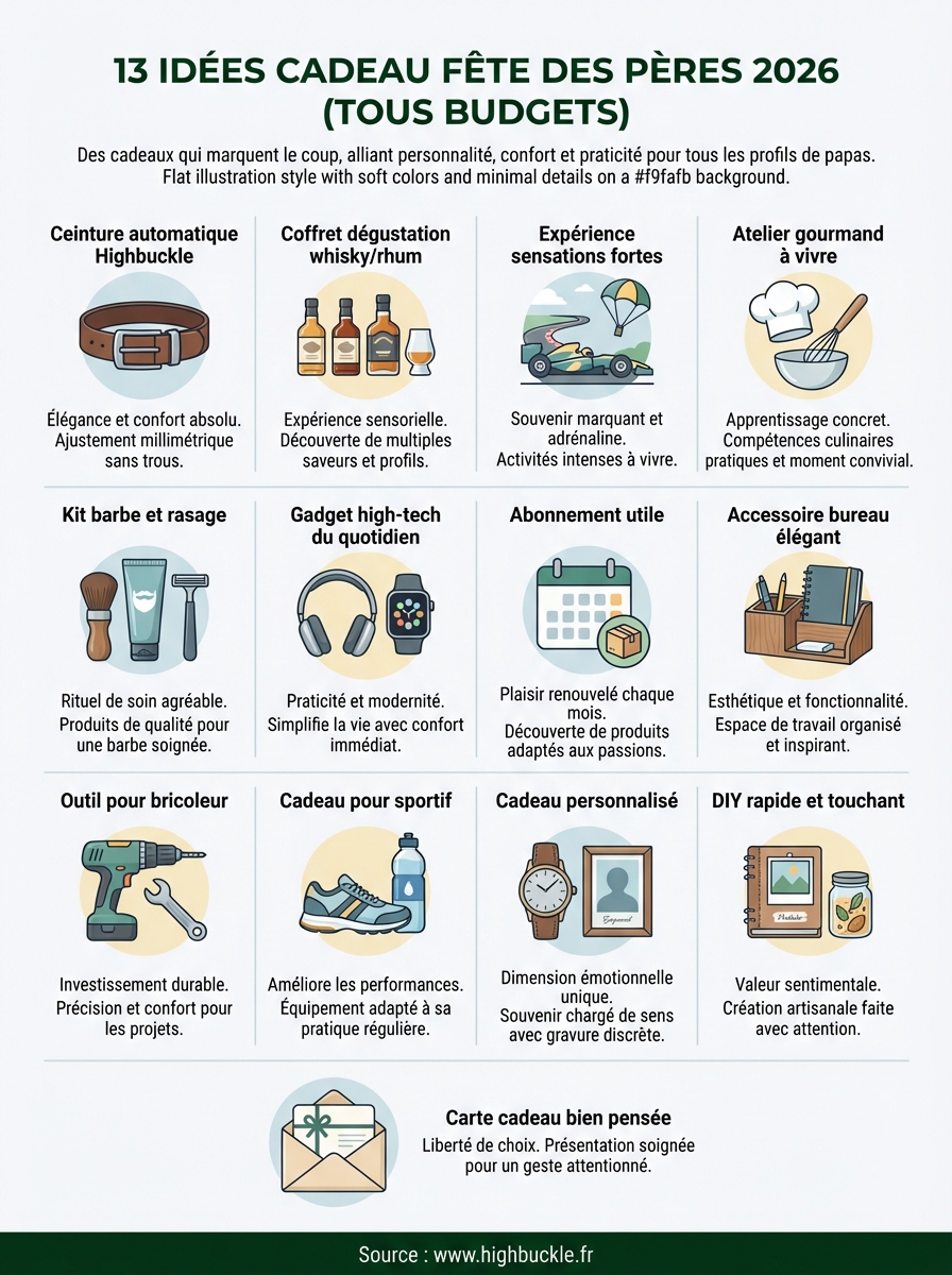 cadeau fête des pères infographic