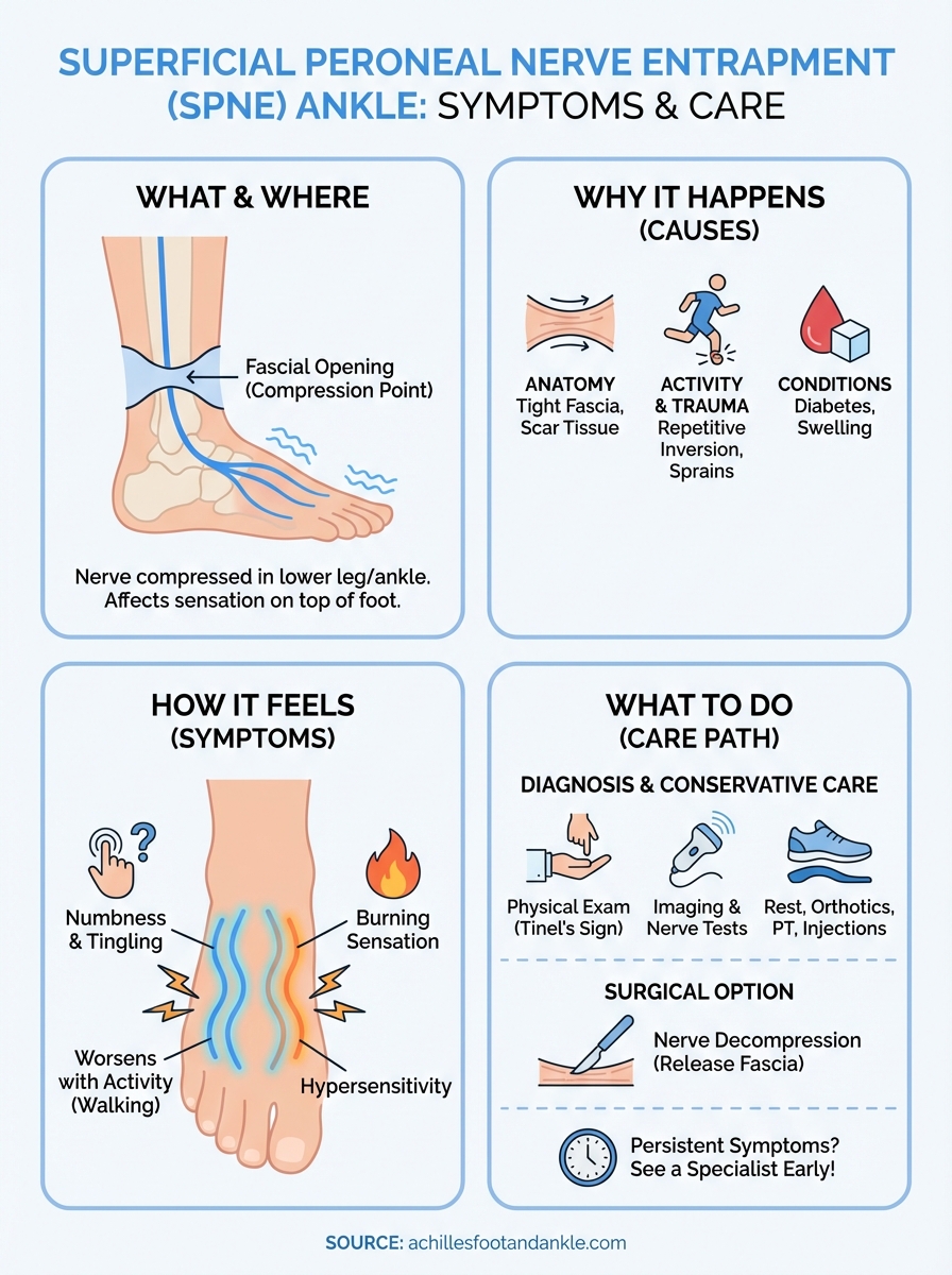 superficial peroneal nerve entrapment ankle infographic
