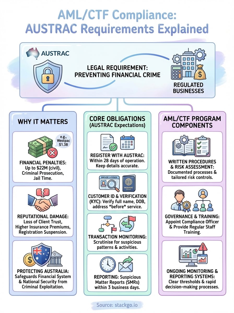 what is aml ctf compliance infographic
