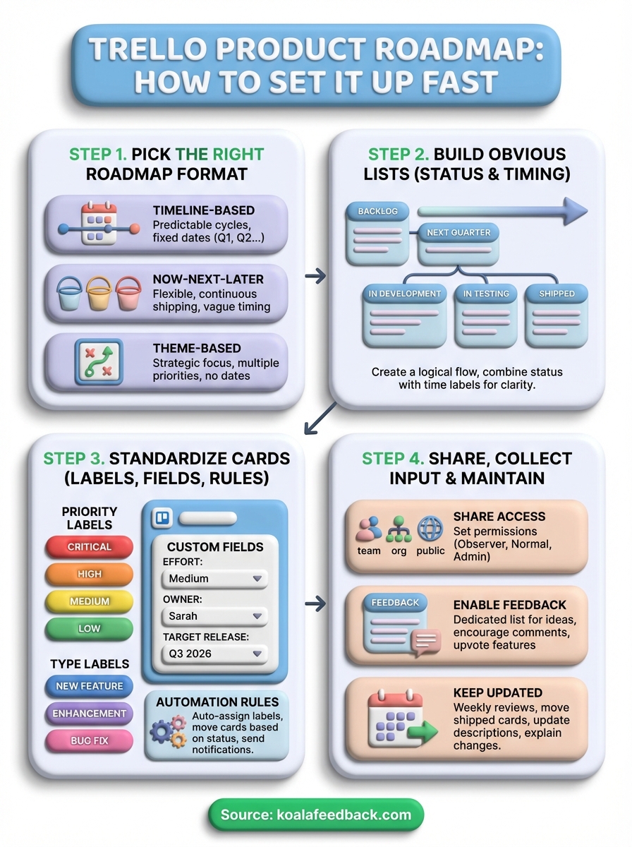 trello product roadmap template infographic