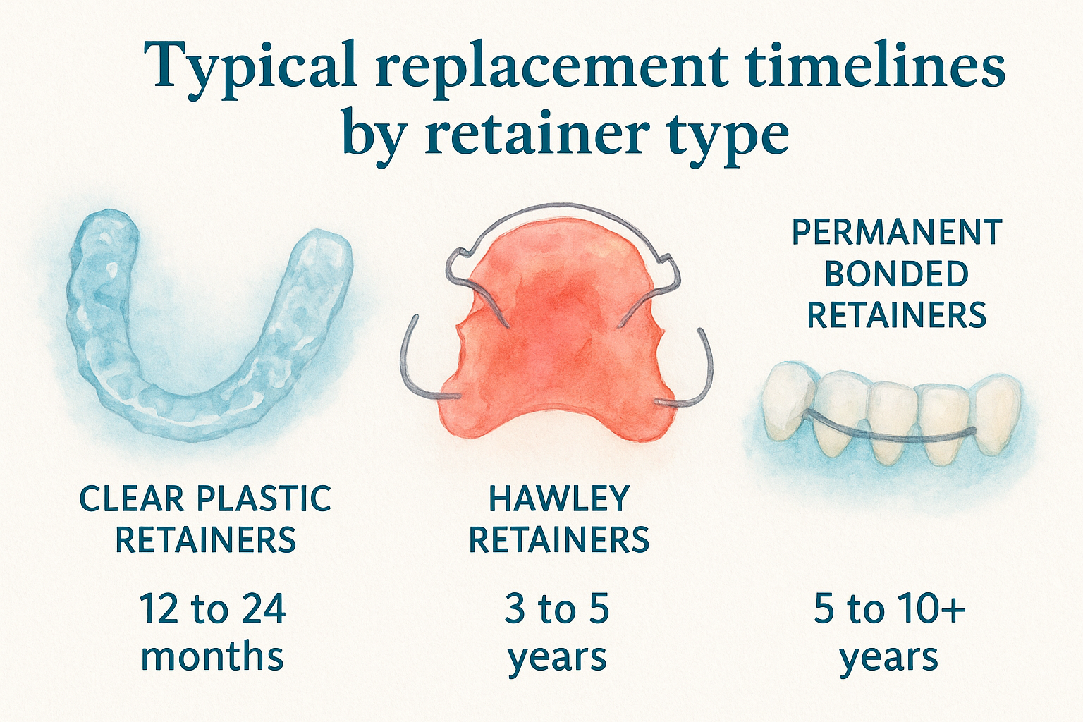 Typical replacement timelines by retainer type