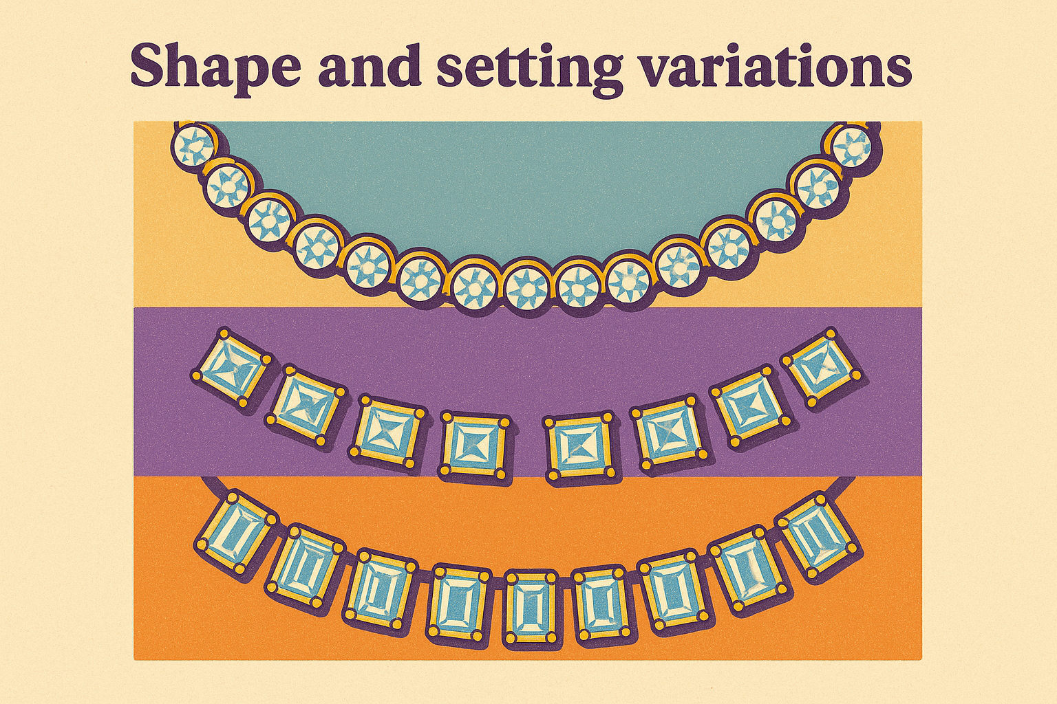 Variations de forme et de sertissage