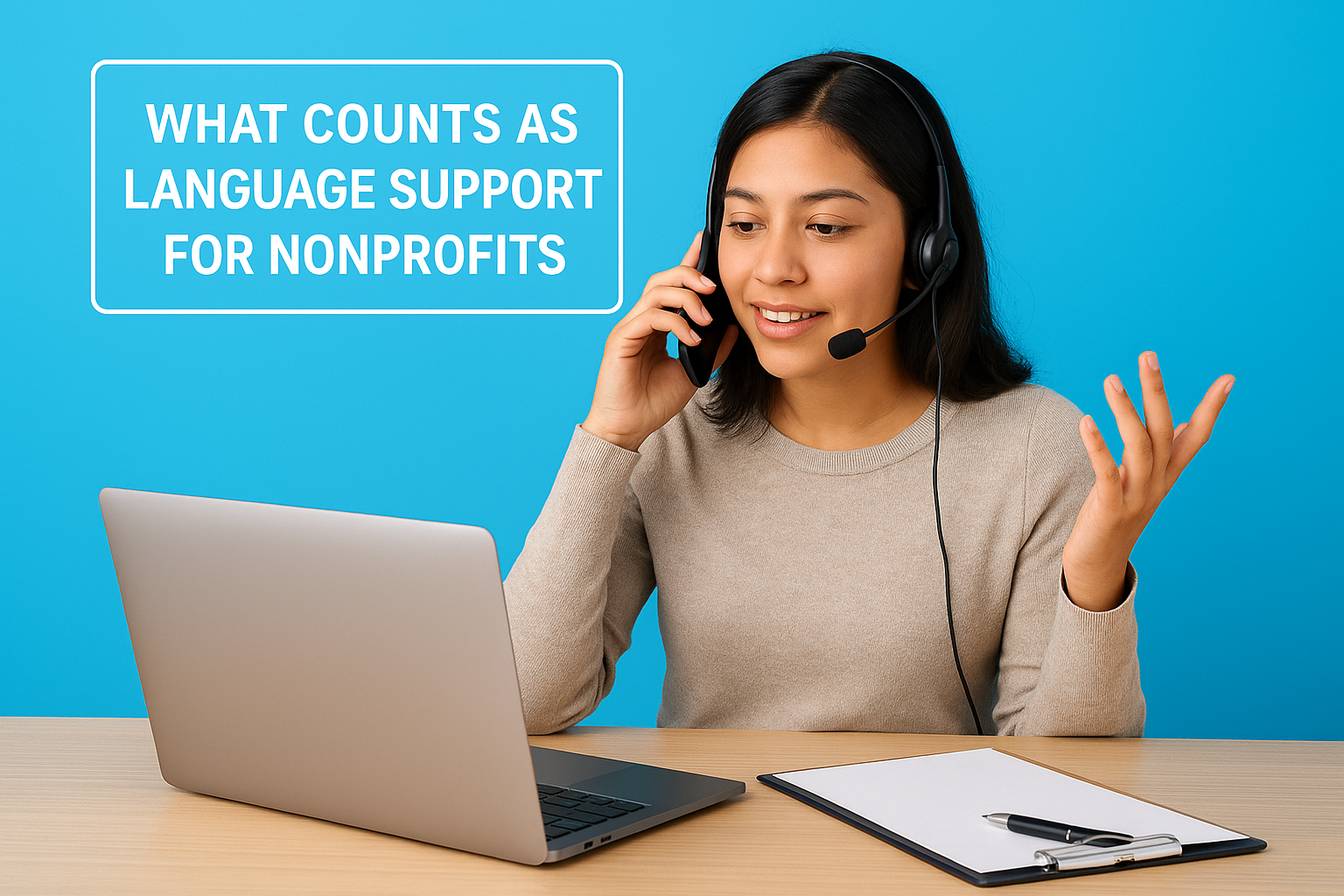 What counts as language support for nonprofits