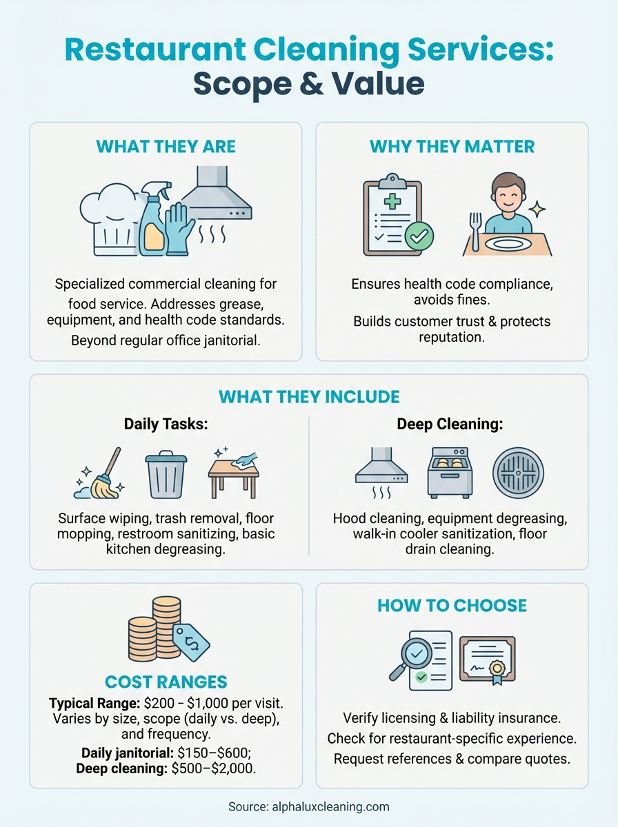 restaurant cleaning services infographic