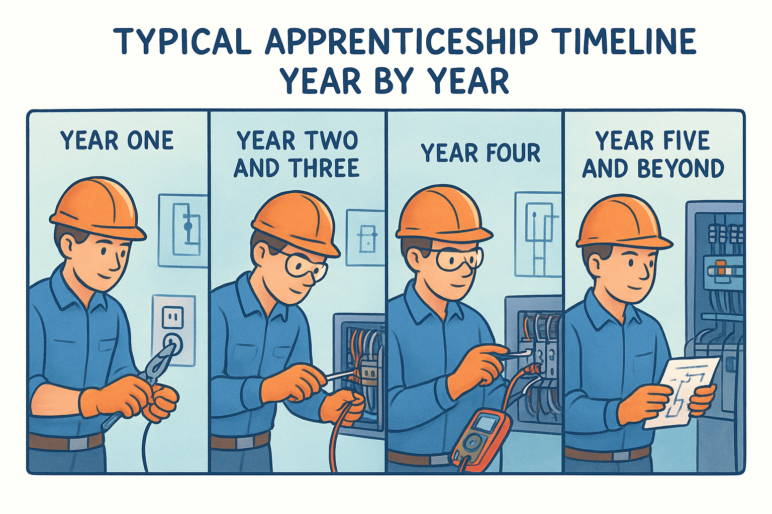 Typical apprenticeship timeline year by year
