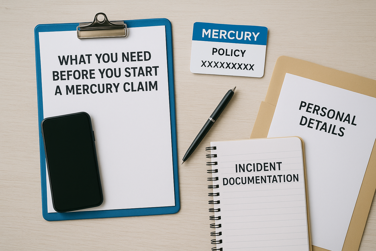 What you need before you start a Mercury claim