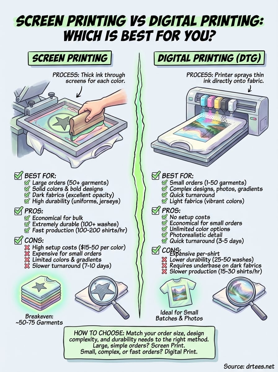 Screen Printing Vs Digital Printing: Which Is Best for You? | Dr Tee's ...