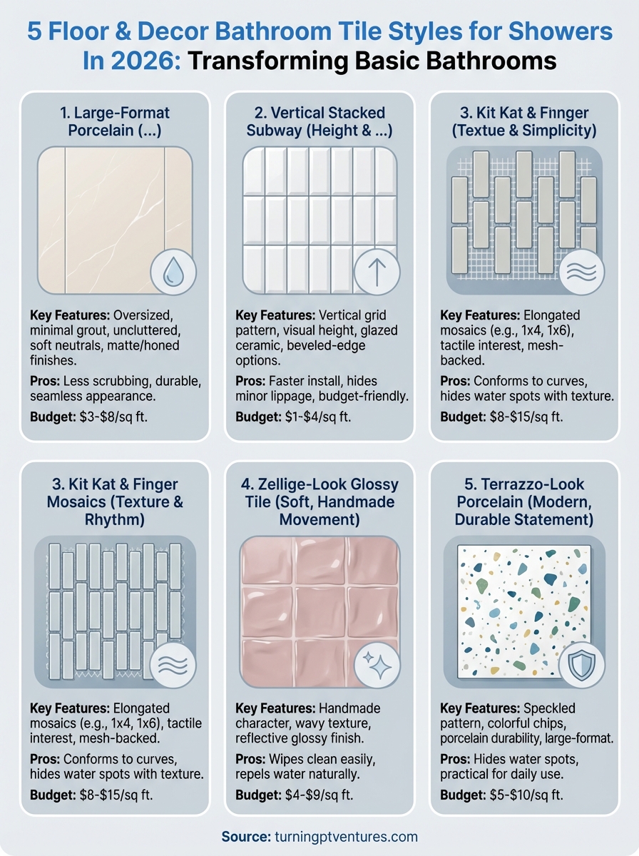 floor and decor bathroom tile infographic