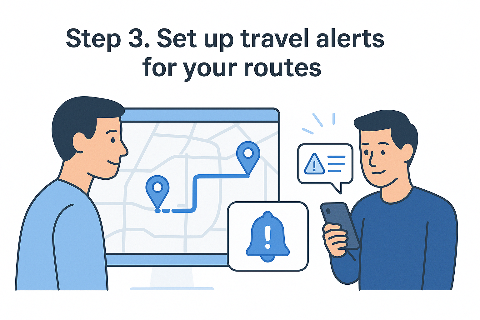Step 3. Set up travel alerts for your routes